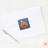 Laughing Halloween Pumpkin Quadratischer Aufkleber (Umschlag)