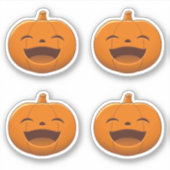 Laughing Halloween Pumpkin, Set of 4 Aufkleber (Vorderseite)