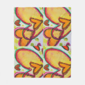 Laughing Hearts verbinden Fleece-Kehle-Knöchel Fleecedecke (Vorderseite)