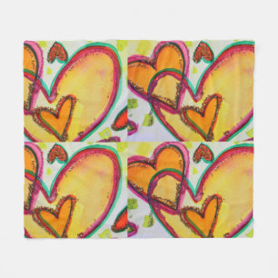 Laughing Hearts verbinden Fleece-Kehle-Knöchel Fleecedecke
