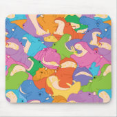 Laughing Hippos - bright colours Mousepad (Vorne)