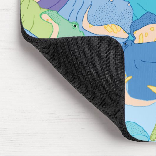 Laughing Hippos - cool colours Mousepad (Ecke)
