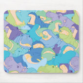 Laughing Hippos - cool colours Mousepad (Vorne)