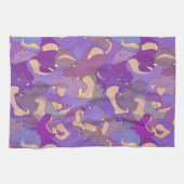 Laughing Hippos - purple Handtuch (Horizontal)