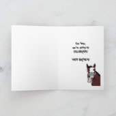 Laughing Horse Yee Haw Wir werden feiern Karte (Innenseite)