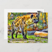 Laughing hyena [Postcard] Postkarte (Vorne/Hinten)
