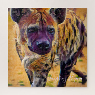 Laughing Hyena [Square Jigsaw puzzle] Puzzle