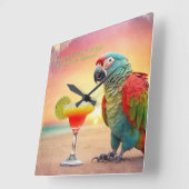 Laughing Insane - Quadratische Wanduhr (Winkel)