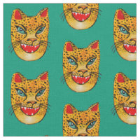Laughing Jaguar Watercolor Green