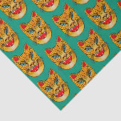 Laughing Jaguar Watercolor Muster Tissue Paper Seidenpapier (Ausschnitt)