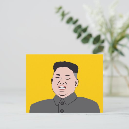 Laughing Kim Jon-un Postkarte (Stehend Vorderseite)