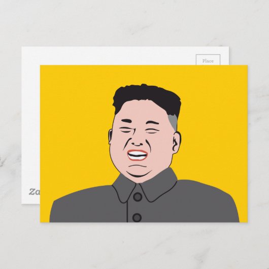 Laughing Kim Jon-un Postkarte (Vorne/Hinten)