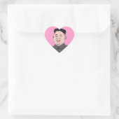 Laughing Kim Jong-un Herz-Aufkleber (Tasche)