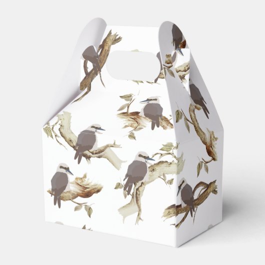 Laughing Kookaburra Australian Bird Eucalyptus Geschenkschachtel (Rückseite)