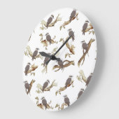 Laughing Kookaburra Australian Bird Eucalyptus Große Wanduhr (Winkel)