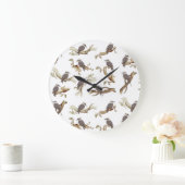 Laughing Kookaburra Australian Bird Eucalyptus Große Wanduhr (Zuhause)