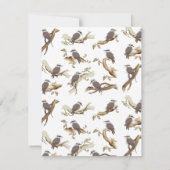 Laughing Kookaburra Australian Bird Eucalyptus Mitteilungskarte (Rückseite)