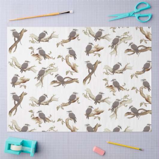 Laughing Kookaburra Australian Bird Eucalyptus Seidenpapier (Basteln)