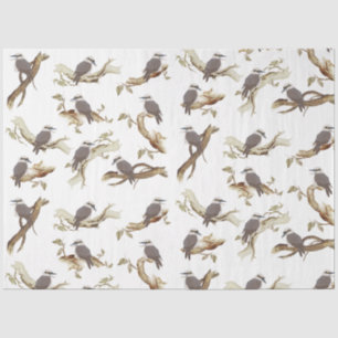 Laughing Kookaburra Australian Bird Eucalyptus Seidenpapier