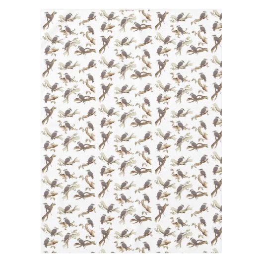 Laughing Kookaburra Australian Bird Eucalyptus Tischdecke (Vorderseite)