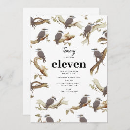 Laughing Kookaburra Australian Eucalyptus Birthday Einladung