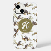 Laughing Kookaburra Australian Eucalyptus Monogram Case-Mate iPhone Hülle (Rückseite)