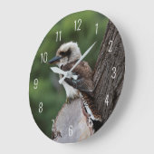 Laughing Kookaburra Bird Animal Tree Große Wanduhr (Winkel)