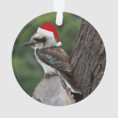 Laughing Kookaburra Bird Weihnachts Rote Weihnacht Ornament (Rückseite)