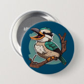 Laughing Kookaburra Button (Vorne & Hinten)