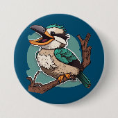 Laughing Kookaburra Button (Vorderseite)