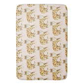 Laughing Leopards lächeln Katzen Muster rosa Badematte (Vorderseite Vertikal)