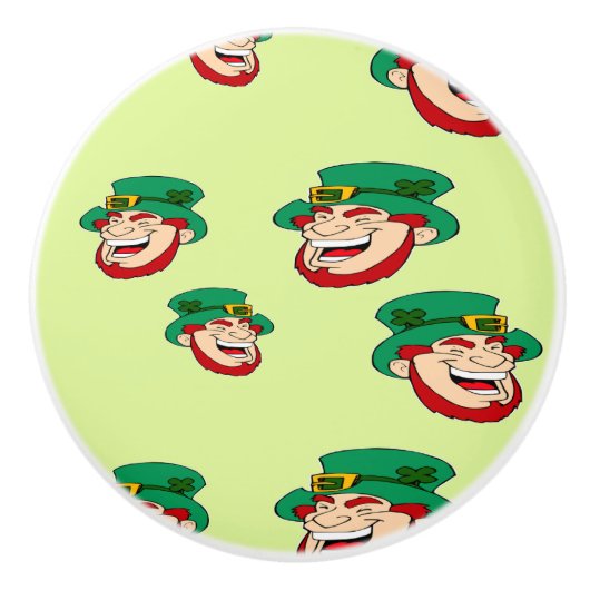 Laughing LKobolde auf hellgrün Keramikknauf (Vorderseite)