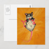 Laughing Mouse Postkarte (Vorne/Hinten)