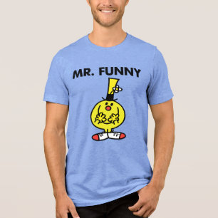 Laughing Mr. Funny With Flower Tri-Blend Shirt