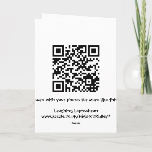 Laughing Paddy - Metallischer Effekt am St. Patric Karte (Rückseite)
