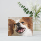Laughing Papillon Dog Postkarten (Stehend Vorderseite)