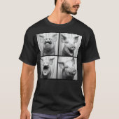 Laughing Pig Lover Retro Portrait Hog Farmer Funny T-Shirt (Vorderseite)