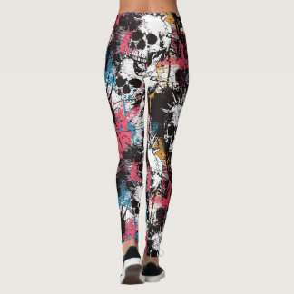 Laughing Punk Rock Skull Leggings - Cool & Spaß