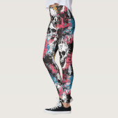 Laughing Punk Rock Skull Leggings - Cool & Spaß (Links)