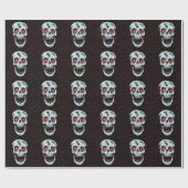 Laughing Red Glitzer Eye Skull Geschenkpapier (Flach)