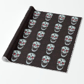 Laughing Red Glitzer Eye Skull Geschenkpapier (Ungerollt)