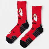 Laughing Santa Matching Familie Weihnachtssocken Socken (Links)