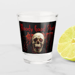 Laughing Skull Bloody gutes Schwarzes Halloween-Pa Schnapsglas