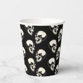 Laughing Skulls Pattern Halloween Paper cup Pappbecher (Rückseite)