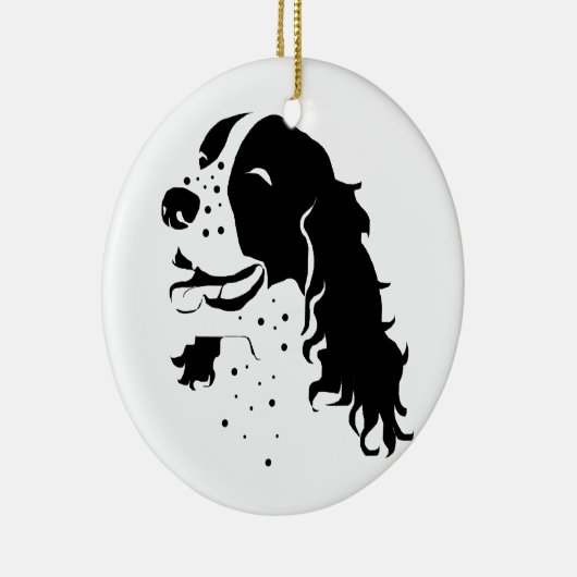 Laughing Spaniel Keramikornament (Rechts)