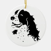 Laughing Spaniel Keramikornament (Vorne)