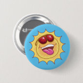 Laughing Sun Button (Vorne & Hinten)