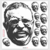 Laughing Teddy Aufkleber (Blatt)