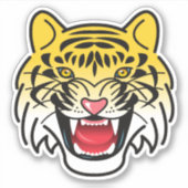Laughing Tiger Face Artwork-21876 Aufkleber (Vorderseite)