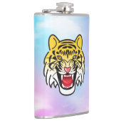 Laughing Tiger Face Artwork-21876 Flachmann (Rechts)